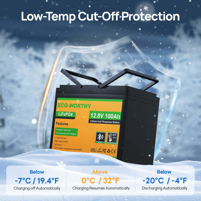 Аккумуляторная батарея Eco-Worthy LiFePO4 12v 100Ah
