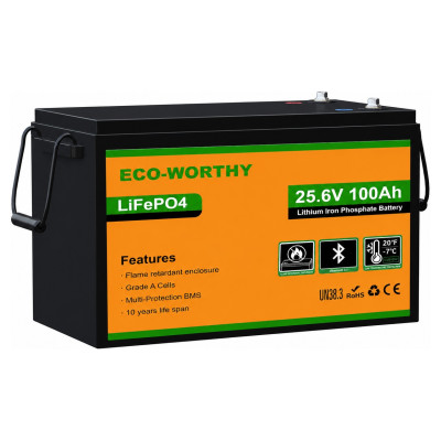 Акумуляторна батарея Eco-Worthy LiFePO4 24v 100Ah