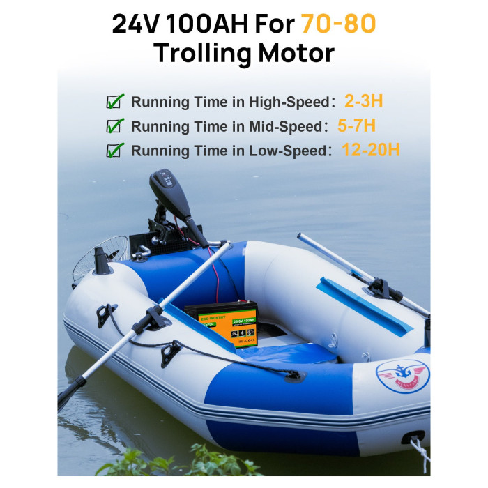 Акумуляторна батарея Eco-Worthy LiFePO4 24v 100Ah