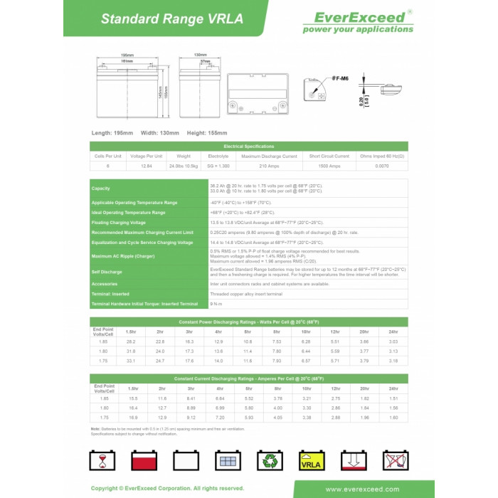 Акумуляторна батарея EverExceed ST-1235