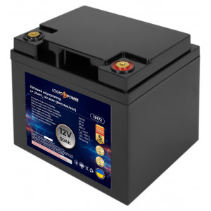 Аккумуляторная батарея LogicPower LP LiFePO4 12V 50Ah (BMS 80A/40А) пластик
