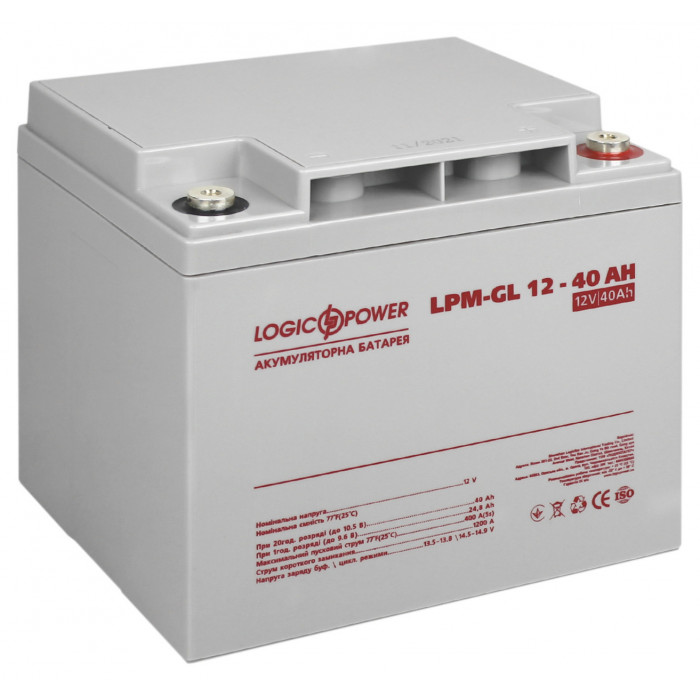 Аккумуляторная батарея LogicPower LPM-GL 12V 40Ah