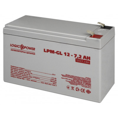 Акумуляторна батарея LogicPower LPM-GL 12V 7,2Ah