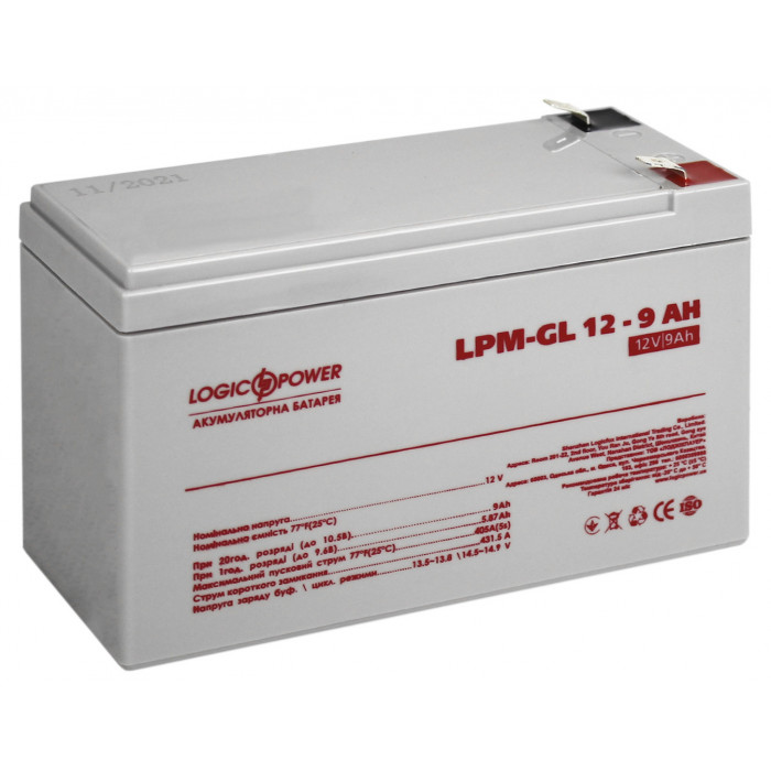 Акумуляторна батарея LogicPower LPM-GL 12V 9Ah