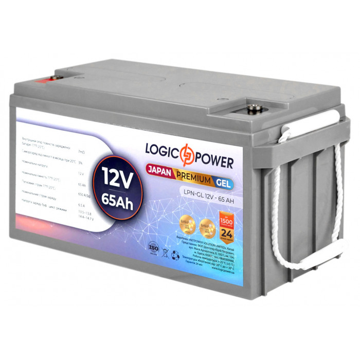 Акумуляторна батарея LogicPower LPN-GL 12V 65Ah
